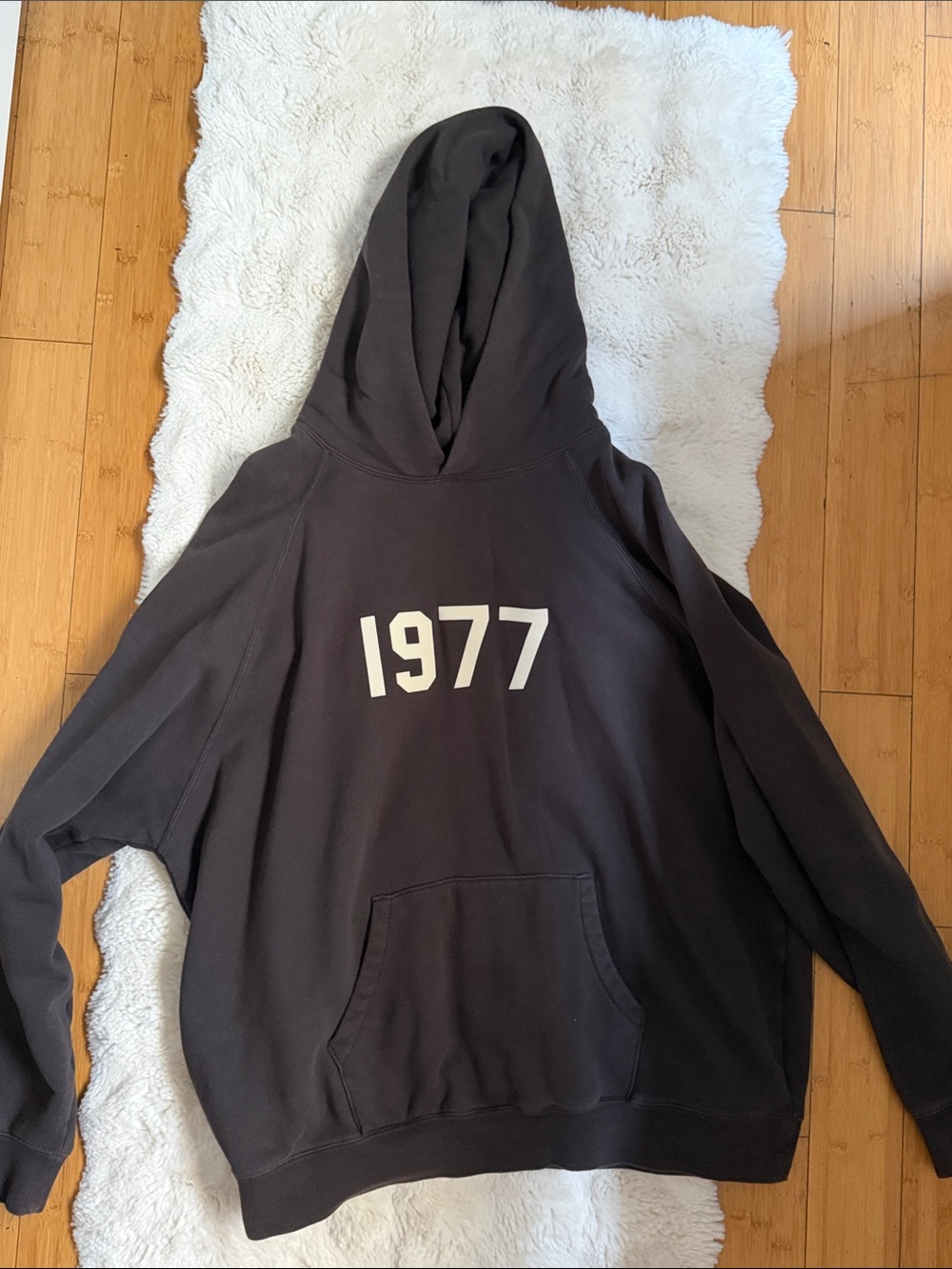 Men’s Black Essentials Hoodie with 1977 Graphic